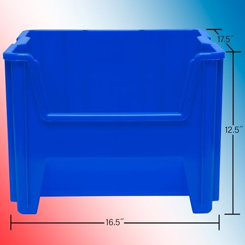 Akro-Mils Stak-N-Store Stackable Storage Bins, 17.5"x16.5"x12.5&quo...