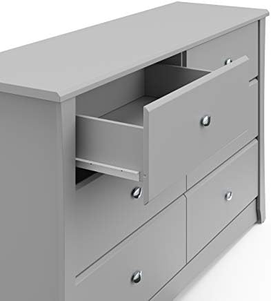 Storkcraft Crescent 6-Drawer Dresser, Pebble Gray