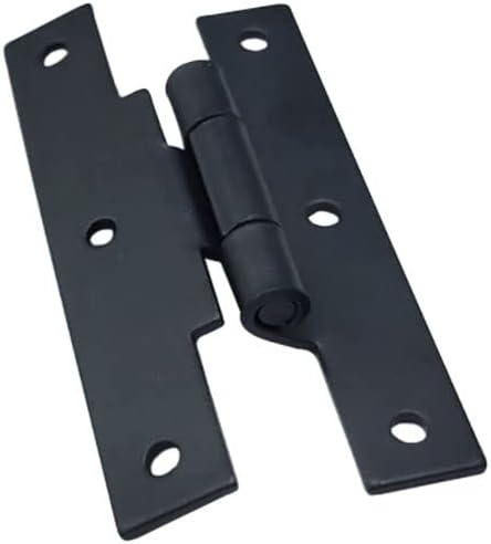 QCAA Black Steel Hinge Offset for Cabinet Door, 3/8", Matte Black, 12 Pa...
