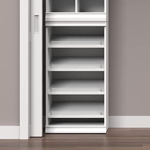 ClosetMaid Modular Storage Shelf Unit with Angled Shoe Shelves, White