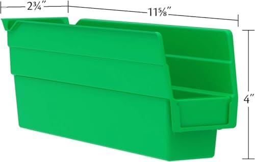 Akro-Mils 30110 Heavy Duty Plastic Shelf Bins, 12"x 3"x 4", Ye...
