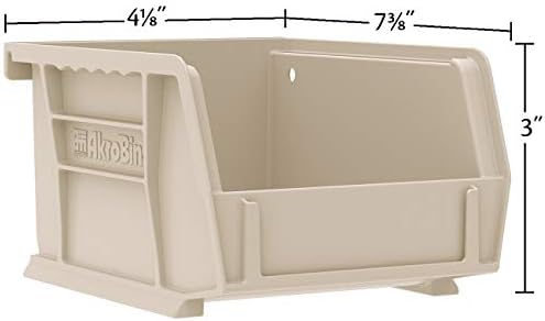 Akro-Mils 30220 AkroBins Plastic Hanging Stackable Storage Organizer Bin, 7-I...