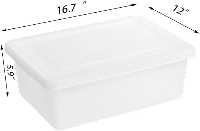 15 Quart Stackable Plastic Storage Bins (4 Pack)