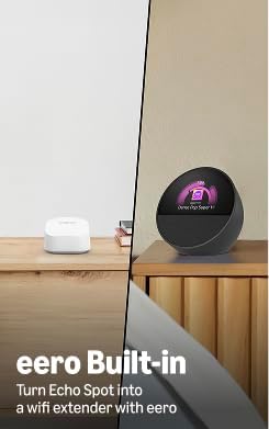 Amazon Echo Spot (newest model), Great for nightstands, offices and kitchens,...