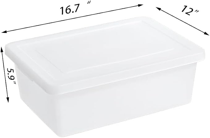15 QuartStackable Plastic Storage Bins (2 Pack)