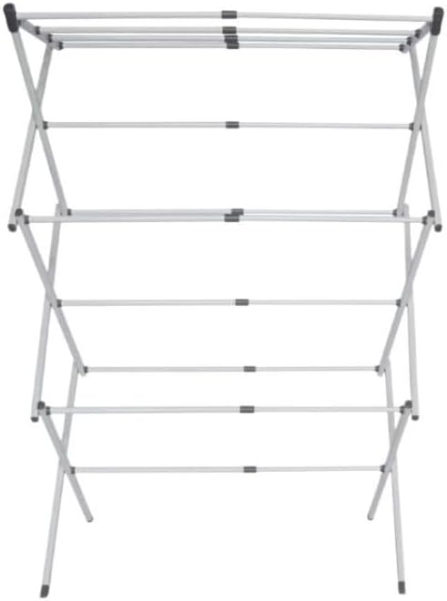 Foldable 3-Tier Clothes Drying Rack Standing Laundry Dry Rack (White)