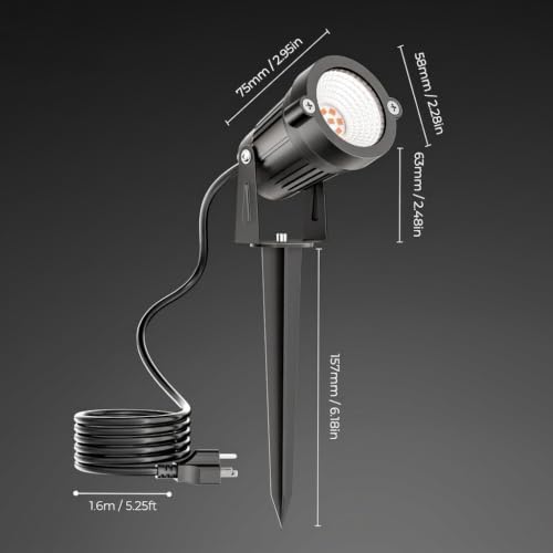 Onforu 12W Purple & Orange LED Outdoor Halloween Spotlights for Yard