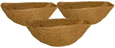 Gardman Half Round Coco Fiber Liners, 20" L, Pack of 3