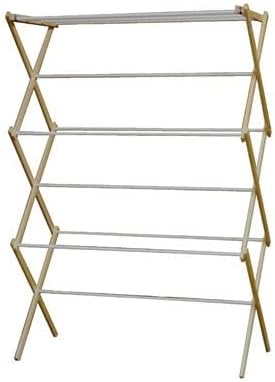 42.5 in. H x 29.5 in. W x 14 in. D Wood Clothes Drying Rack
