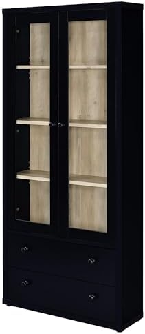 Coaster Hawthorne 31.5-Inch Display Cabinet with Storage, Black 953478