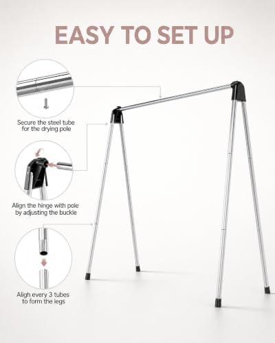 TOOLF Clothes Drying Rack Foldable, Portable Clothes Rack for Travel
