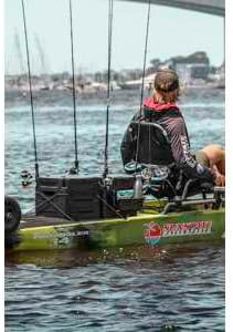 RAILBLAZA Gear Hub Kayak Fishing Crate - with 4 Internal Rod Holders, Storage...
