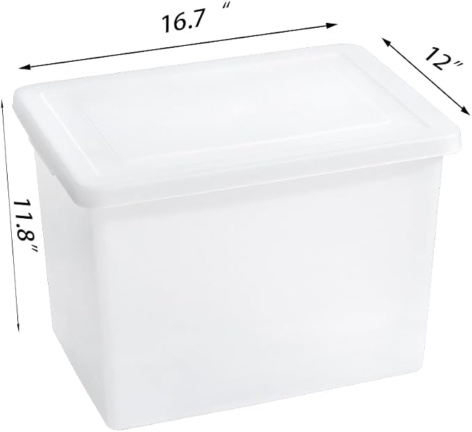 27 Quart Stackable Plastic Storage Bins (4 Pack)