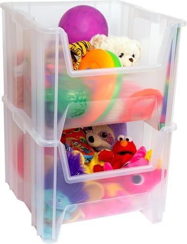 Akro-Mils Stak-N-Store Stackable Storage Bins, 17.5"x16.5"x12.5&quo...