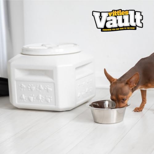 Vittles Vault Airtight Pet Food Storage Container + Scoop, Up to 30lbs
