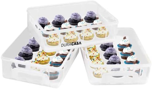 Cupcake Carrier, Cupcake Holder | Premium Upgraded Model Holds Cupcakes Stead...