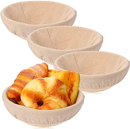 Patelai 10Pcs Banneton Bread Proofing Basket Banneton Baskets Bulk,8 Inch