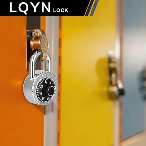 Combination Lock, LQYN Dial Combination Padlock, Pack of 12; Black