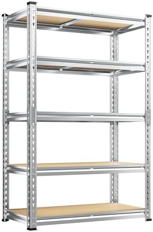 REIBII 5 Tier Garage Shelving for Pantry Garage, Adjustable Storage Shelves