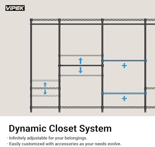 VIPEK X20 Expandable Metal Clothing Rack Adjustable from 3'3" to 4&#...