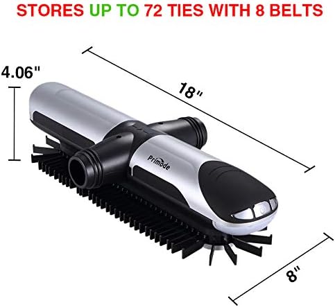 Motorized Tie Rack Closet Organizer with LED Lights Includes J Hooks for Wire...