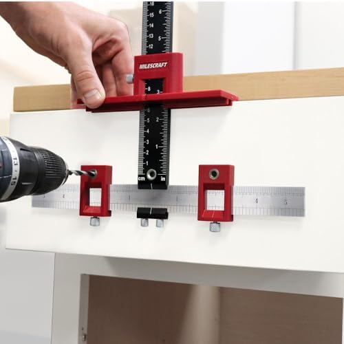 Milescraft 1340 Hardware Jig – Adjustable Drill Guide to Quickly Install Cabi...