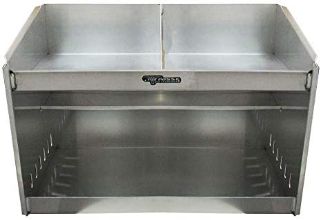 Pit Posse 611 Deluxe Dual Helmet Bay Shelf Holder Aluminum Enclosed Race Trai...