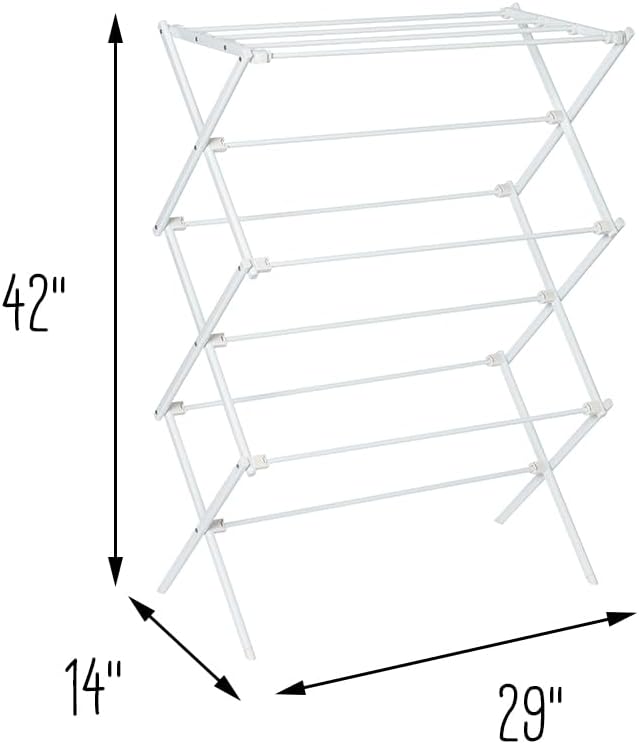 Honey-Can-Do Collapsible Laundry Drying Rack, Portable Clothes Rack, Space-Sa...