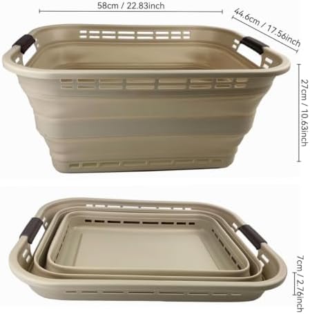SAMMART 42L (11 gallons) Collapsible Plastic Laundry Basket - Portable Pop Up...