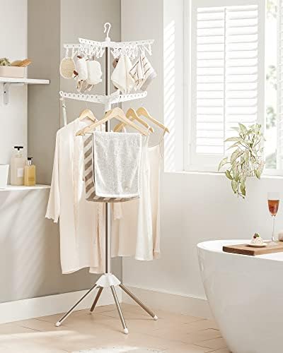 SONGMICS Clothes Drying Rack, 72.8-Inch Drying Rack, 3 Rotatable Arms