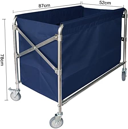 Industrial Laundry Cart with Wheel 12 Bushel (400l) Commercial Collapsible La...