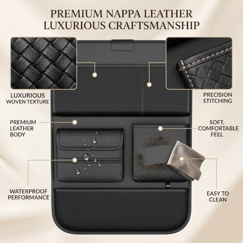 Car Seat Back Organizer with Foldable Tray, Tablet Holder & Pockets
