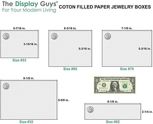 TheDisplayGuys 100 Cardboard Jewelry Gift Boxes with Inserts - Gold Foil