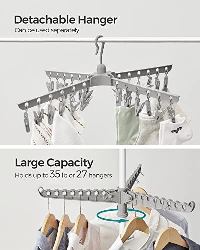 SONGMICS Clothes Drying Rack, 72.8-Inch Drying Rack, 3 Rotatable Arms