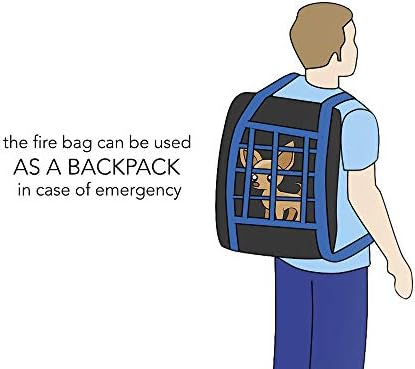 Emergency Escape Bag for Pets up to 100 Lb, Rope 50ft Incl, 28"x21"...