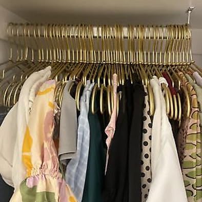 30 Pack Gold Matt Metal Hangers Coat Clothes Hangers with Notches,16.5" ...
