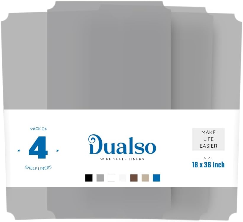 Dualso Wire Shelf Liner Wire Rack Shelf Mat-Thick Wire Shelf Cover-Waterproof...