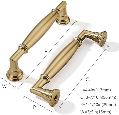 khtumeware 10 Pack 3-3/4 Inch(96mm) Champagne Bronze Cabinet Pulls Heavy Duty...