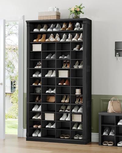 Hzuaneri 13 Tiers Shoe Storage Cabinet, Tall Shoe Cabinet with Cubby