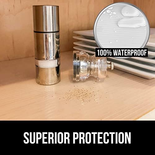 Gorilla Grip Ribbed Drawer Liner and Smooth Shelf Liner, Ribbed Liner Size 12...