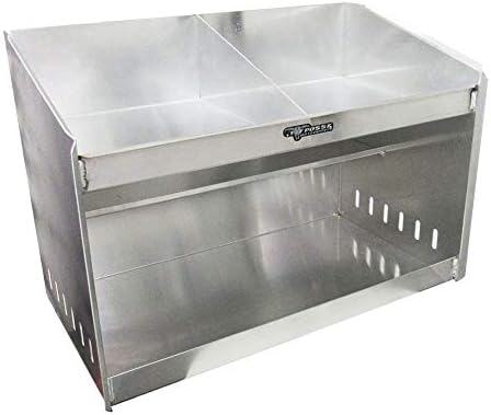 Pit Posse 611 Deluxe Dual Helmet Bay Shelf Holder Aluminum Enclosed Race Trai...