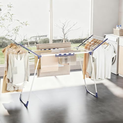 APEXCHASER Clothes Drying Rack, Drying Rack Large Space with 4 Wings