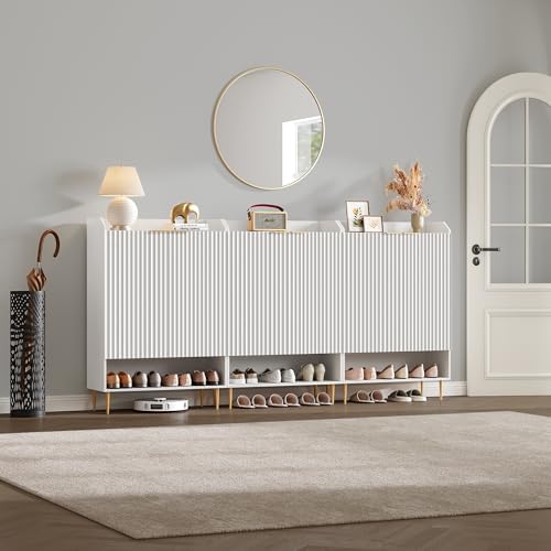 SICOTAS Shoe Cabinet Storage Set of 2, 56 Pairs Large Capacity