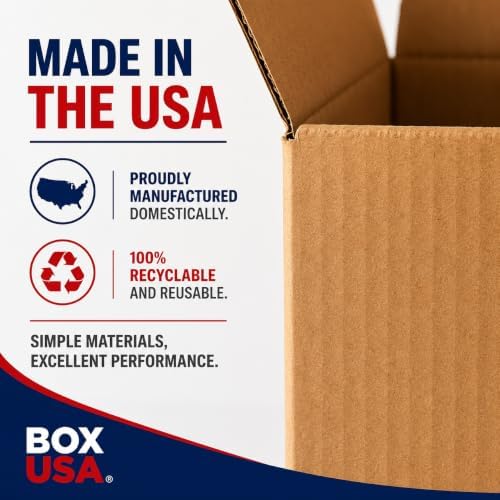 BOX USA Long Boxes Holds 65lbs, 20x10x8 20-Pk for Shipping & Packing