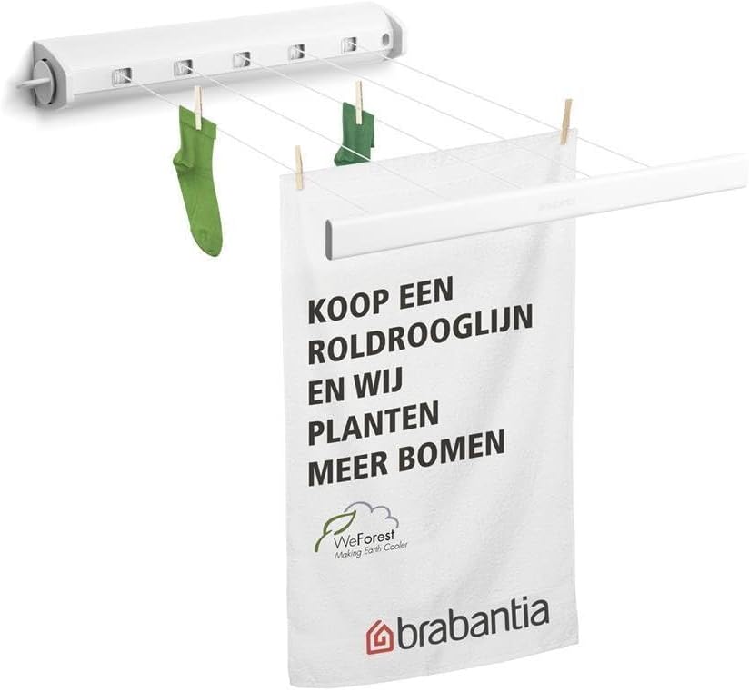 Brabantia Retractable Indoor Washing Line - White