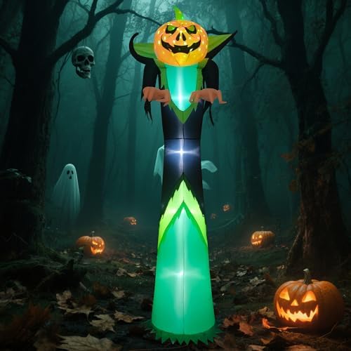 12ft Halloween Inflatable Decor with LED Lights Outdoor Blow up Decor Inflata...