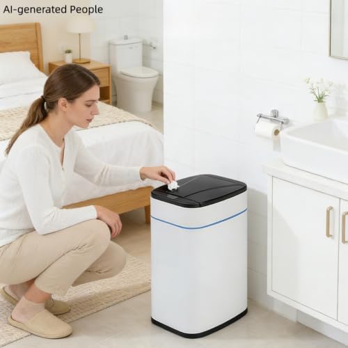 Smart Trash Can, Sensor Opening and Closing (1, Square Gold)