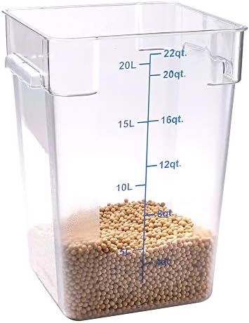 Restaurantware Met Lux 22 Quart Brine Buckets 10 Square Marinating Containers...