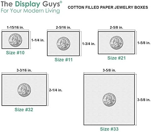 TheDisplayGuys 100 Cardboard Jewelry Gift Boxes with Inserts - Gold Foil