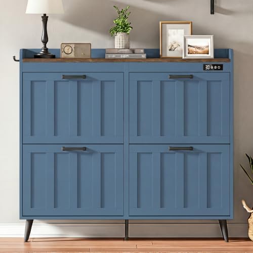 ChooChoo Shoe Storage Cabinet with 4 Flip Drawers and Deodorizer